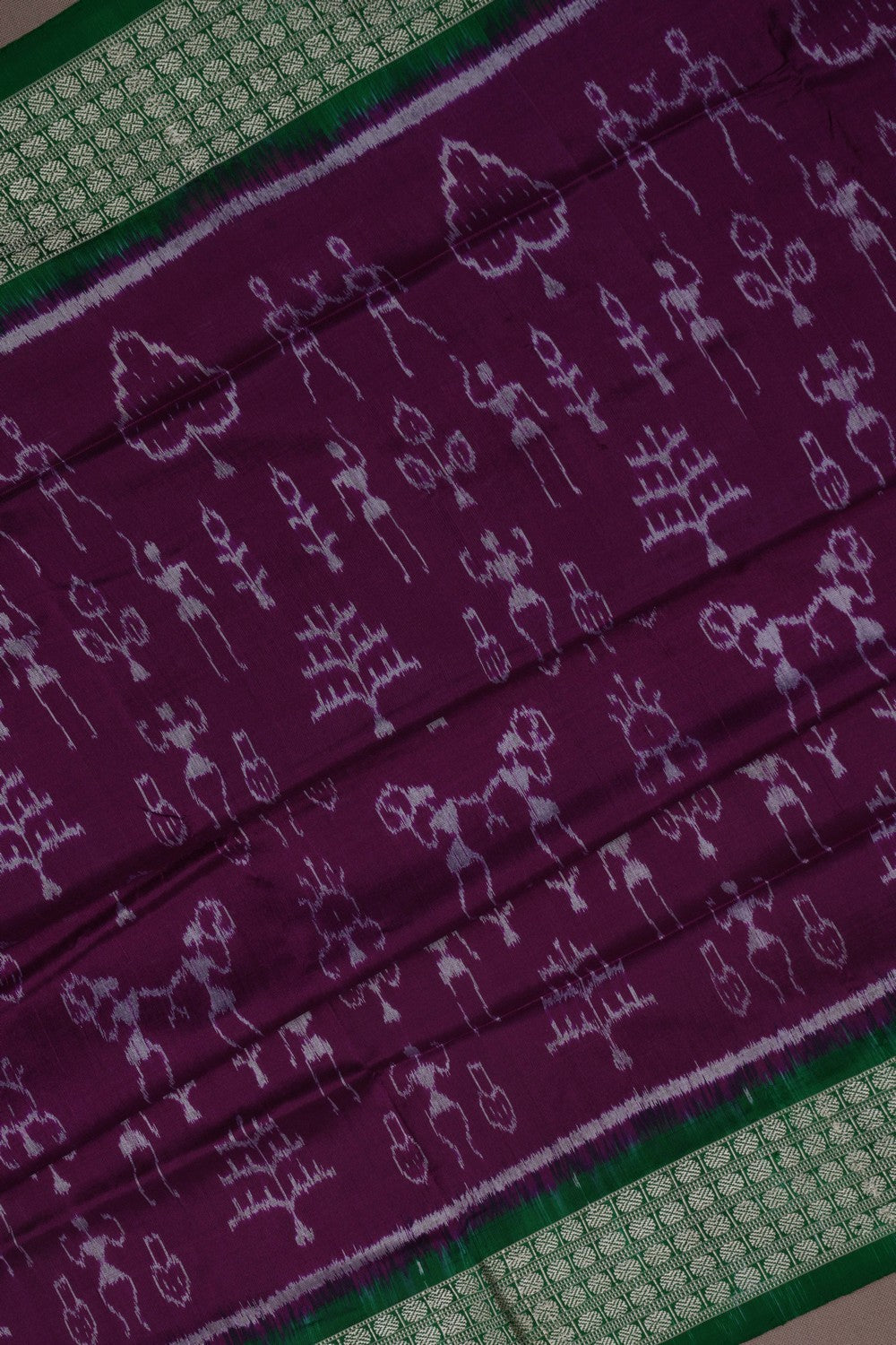 Image of Sambalpuri Silk Purple Saree